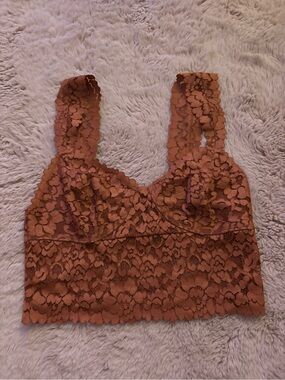 Free people- Lace Bralette in Rust